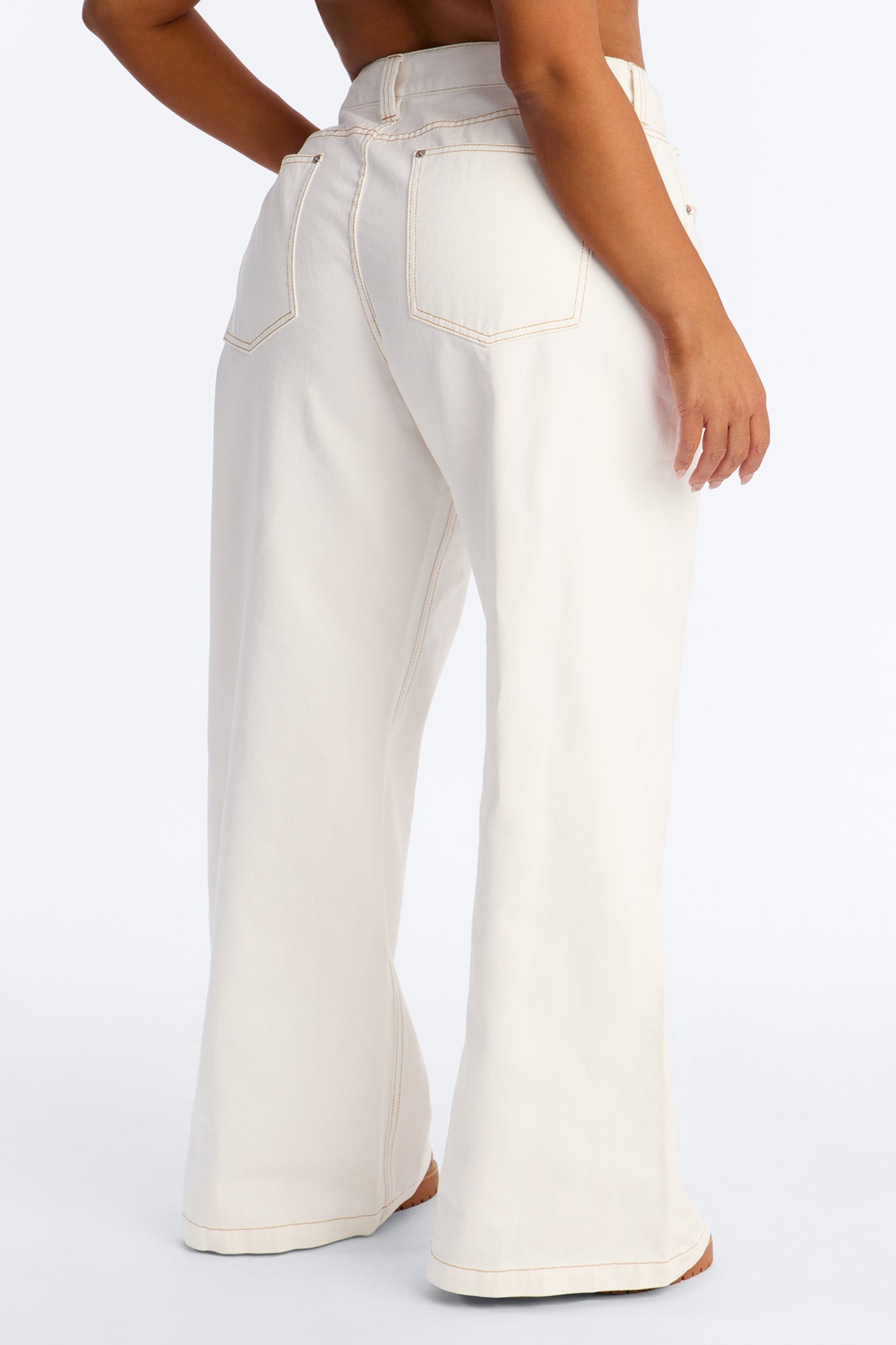 After Hours Low Rise Baggy Jeans - White