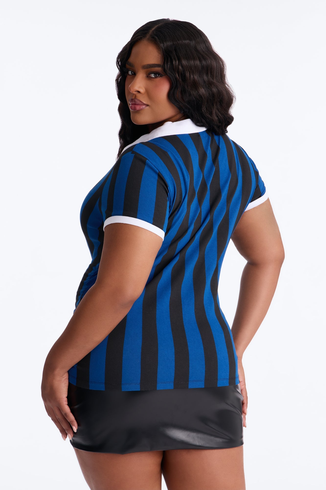 First Pick Striped Short Sleeve Top - Navy/combo