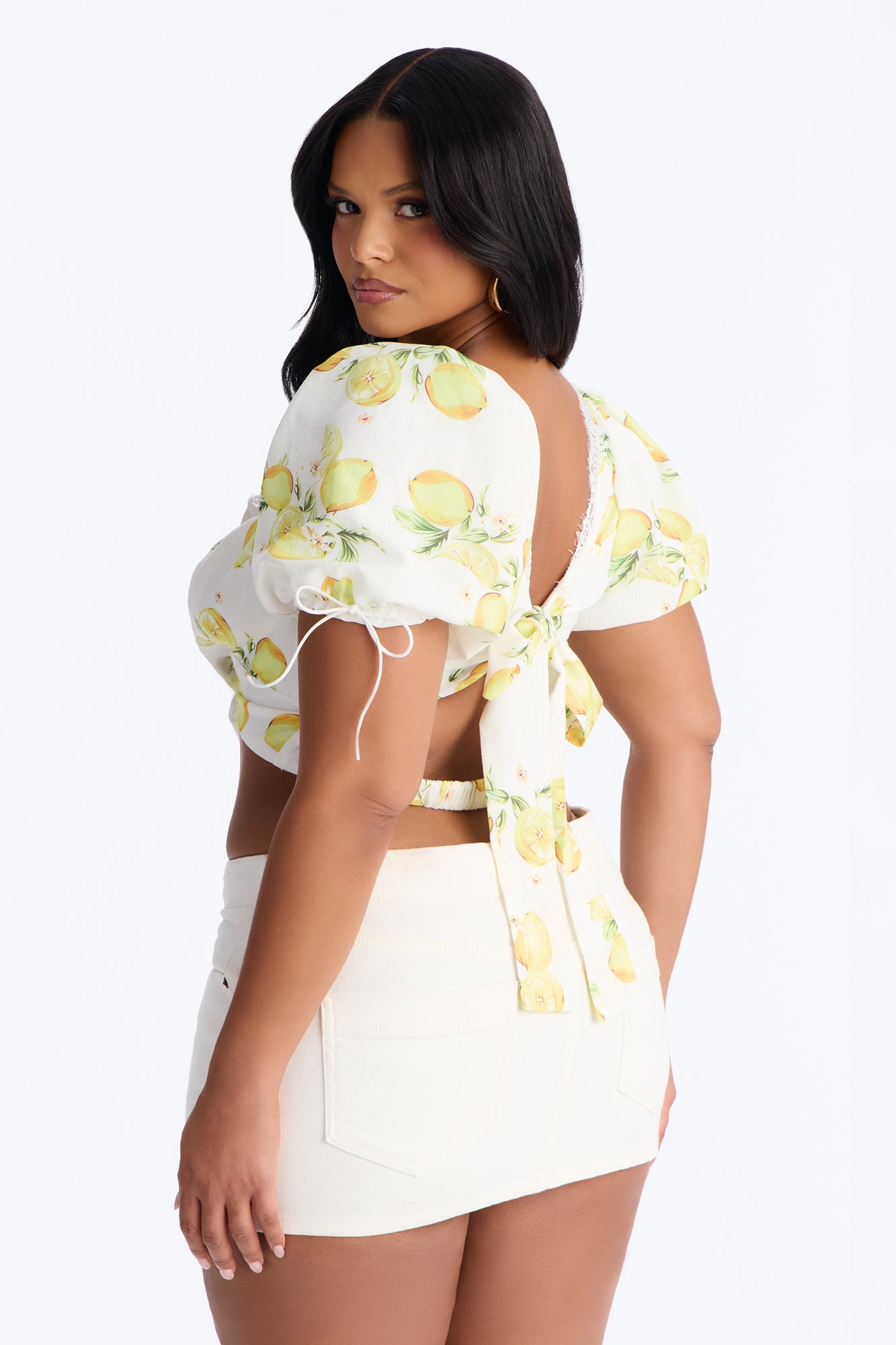 Flower Daydreams Puff Sleeve Top - White/combo