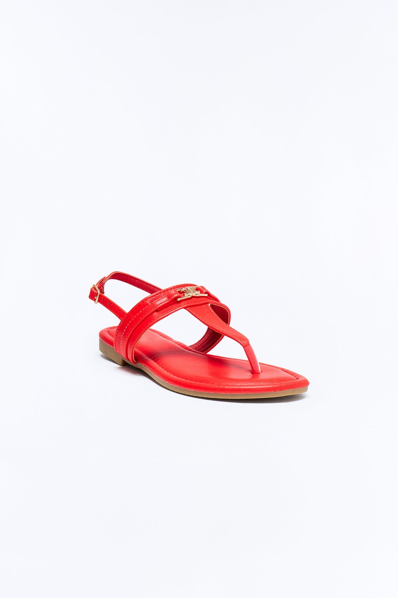 Rani Hardware Sandals - Red Fashion Nova