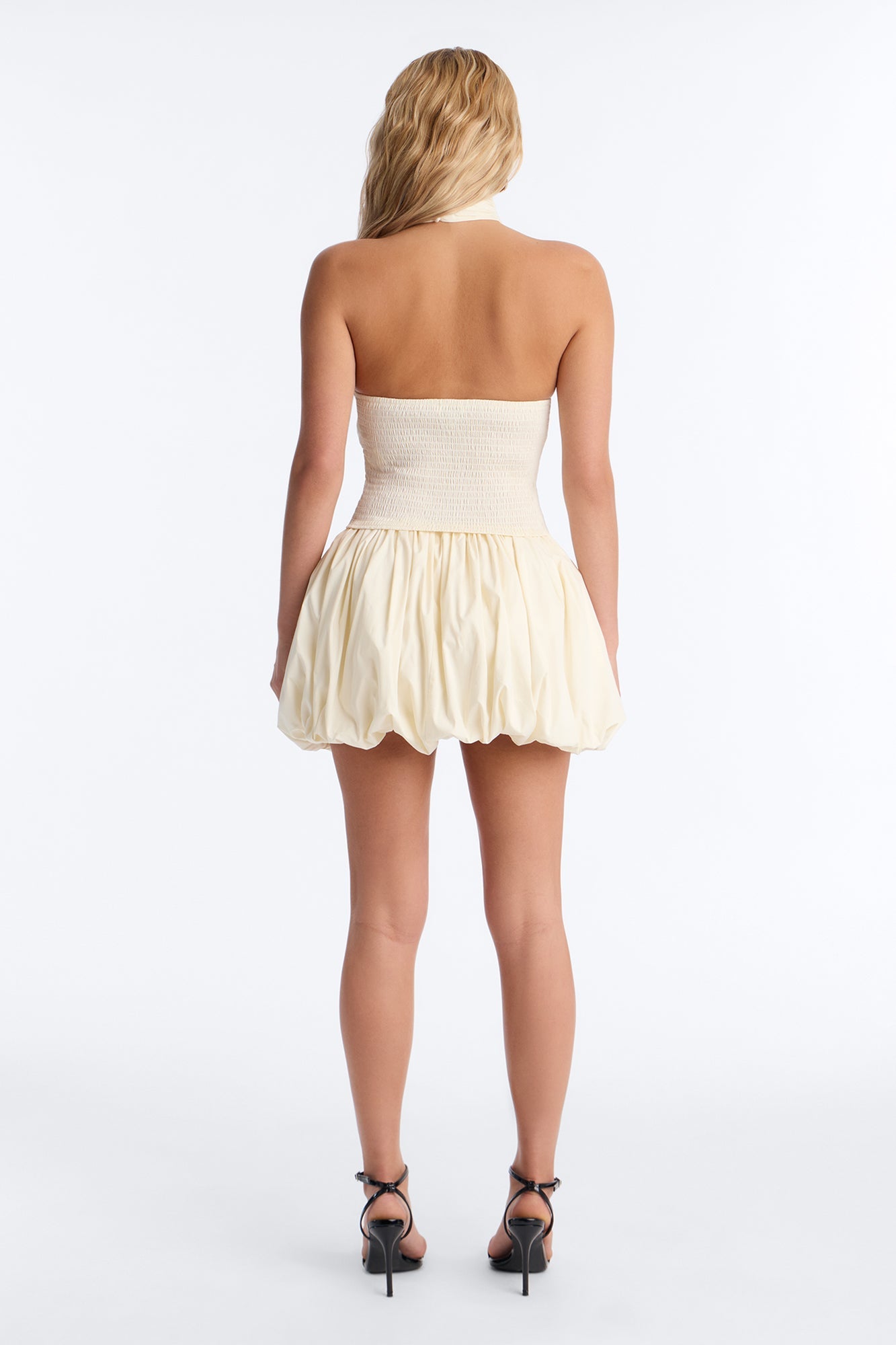Paris Micro Mini Bubble Skirt Set - Ivory