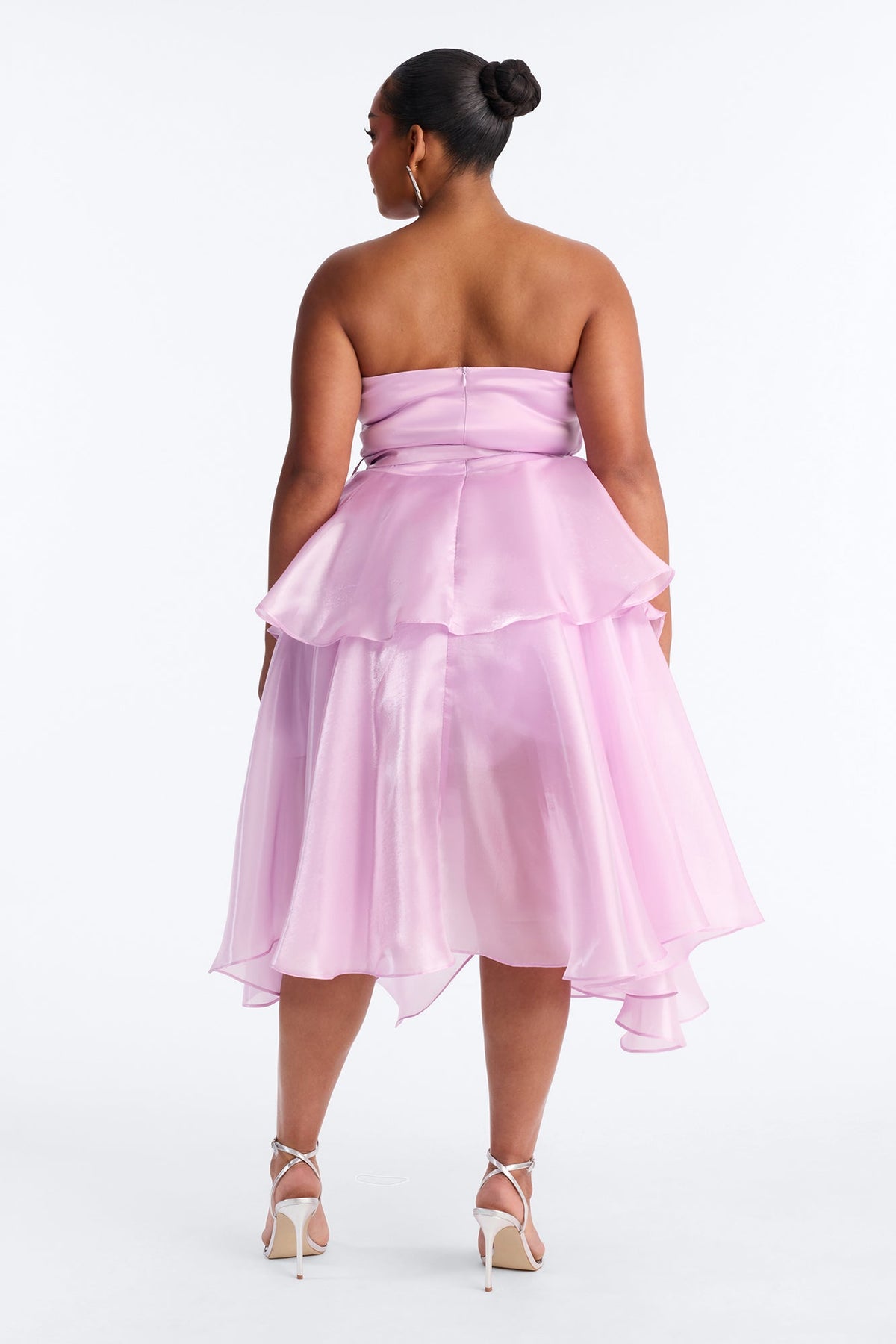 Hanna Ruffle Organza Midi Dress - Lavender Fashion Nova