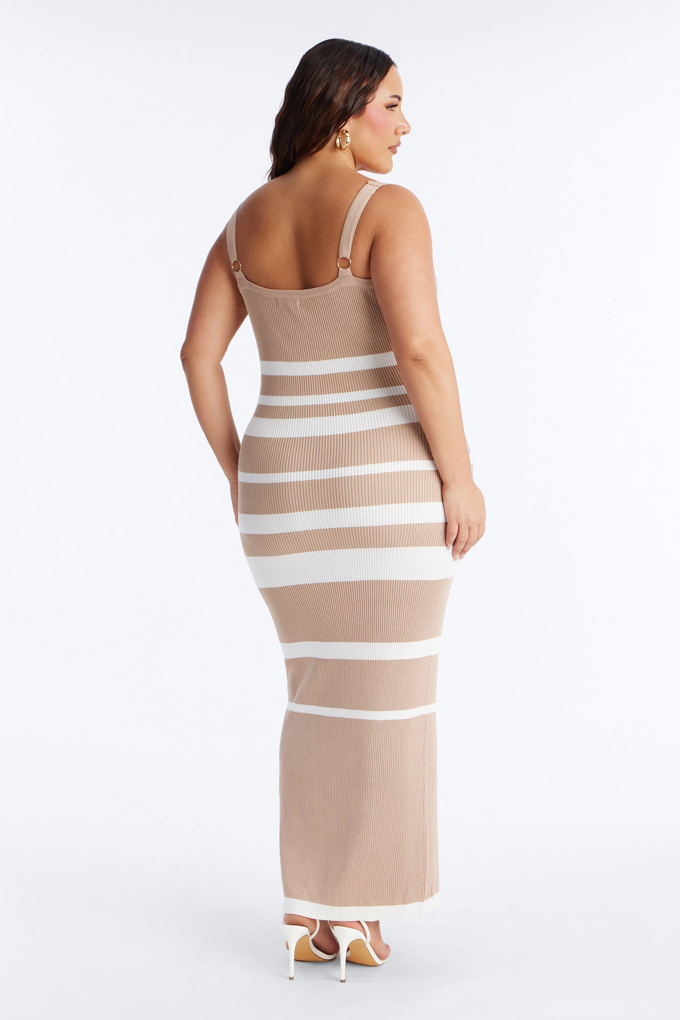 Cherry Pop Sweater Maxi Dress - Taupe