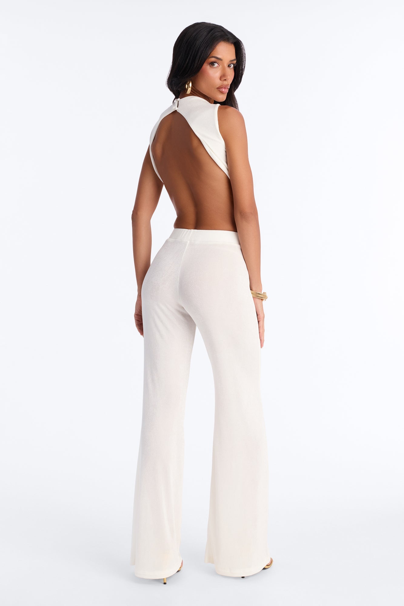 Lola Mykonos Backless Pant Set - White