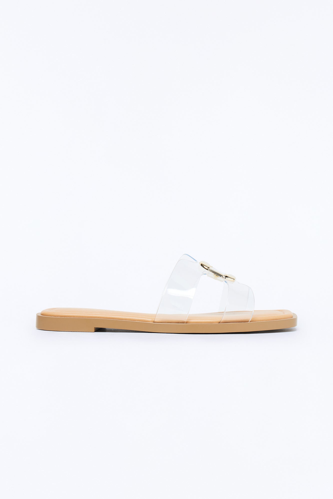 Jeanine Flat Sandals - Clear