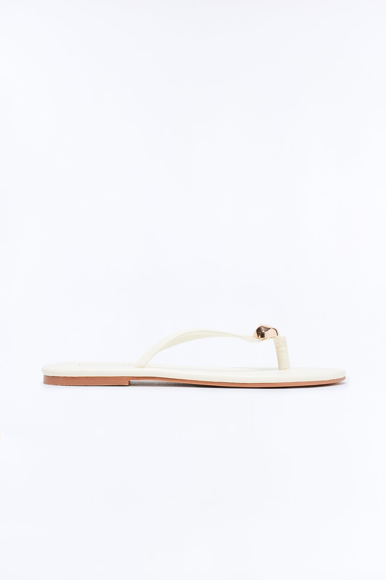 Pina Colada Hardware Flip Flops - Off White