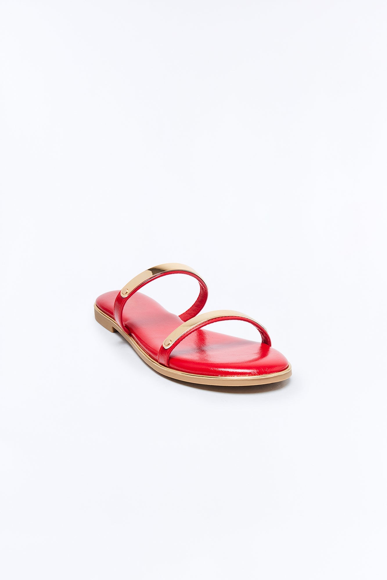 Keith Double Strap Sandals - Red