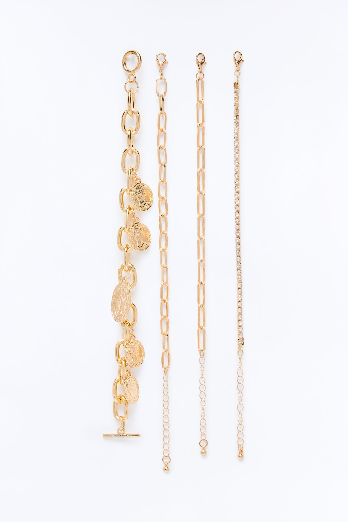 Athena 4 Piece Bracelet Set - Gold