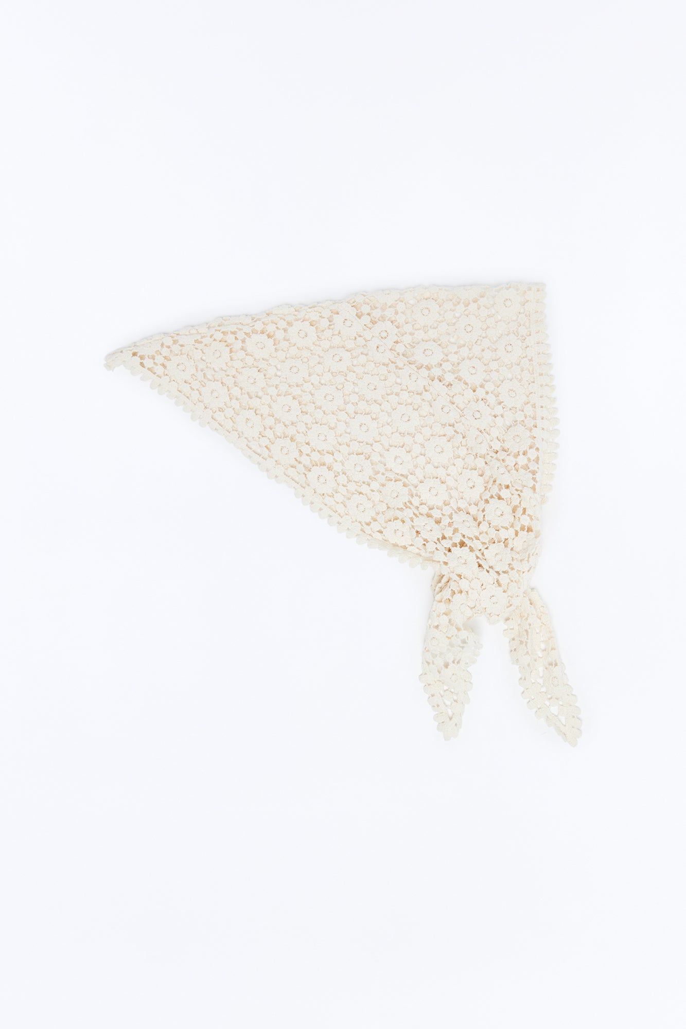 Wrapped In Flowers Crochet Head Wrap - Ivory