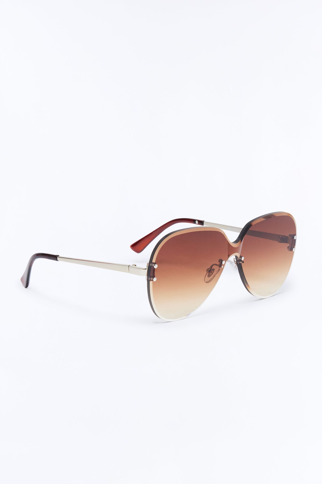 Hot Heart Breaker Sunglasses - Silver/Brown
