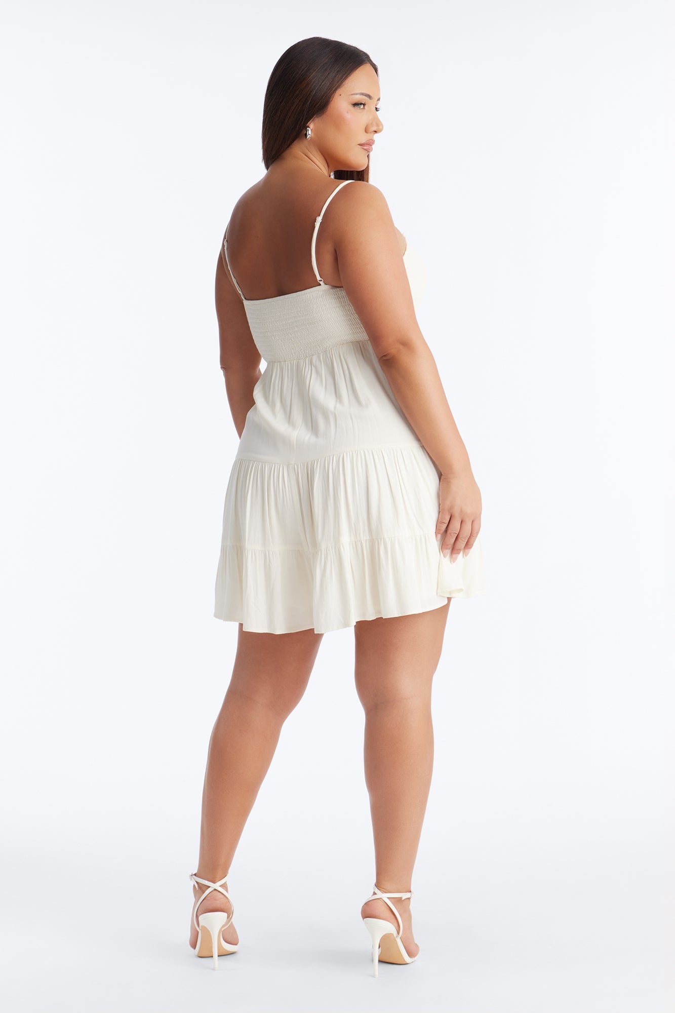 Around The Water Smocked Romper - Cream