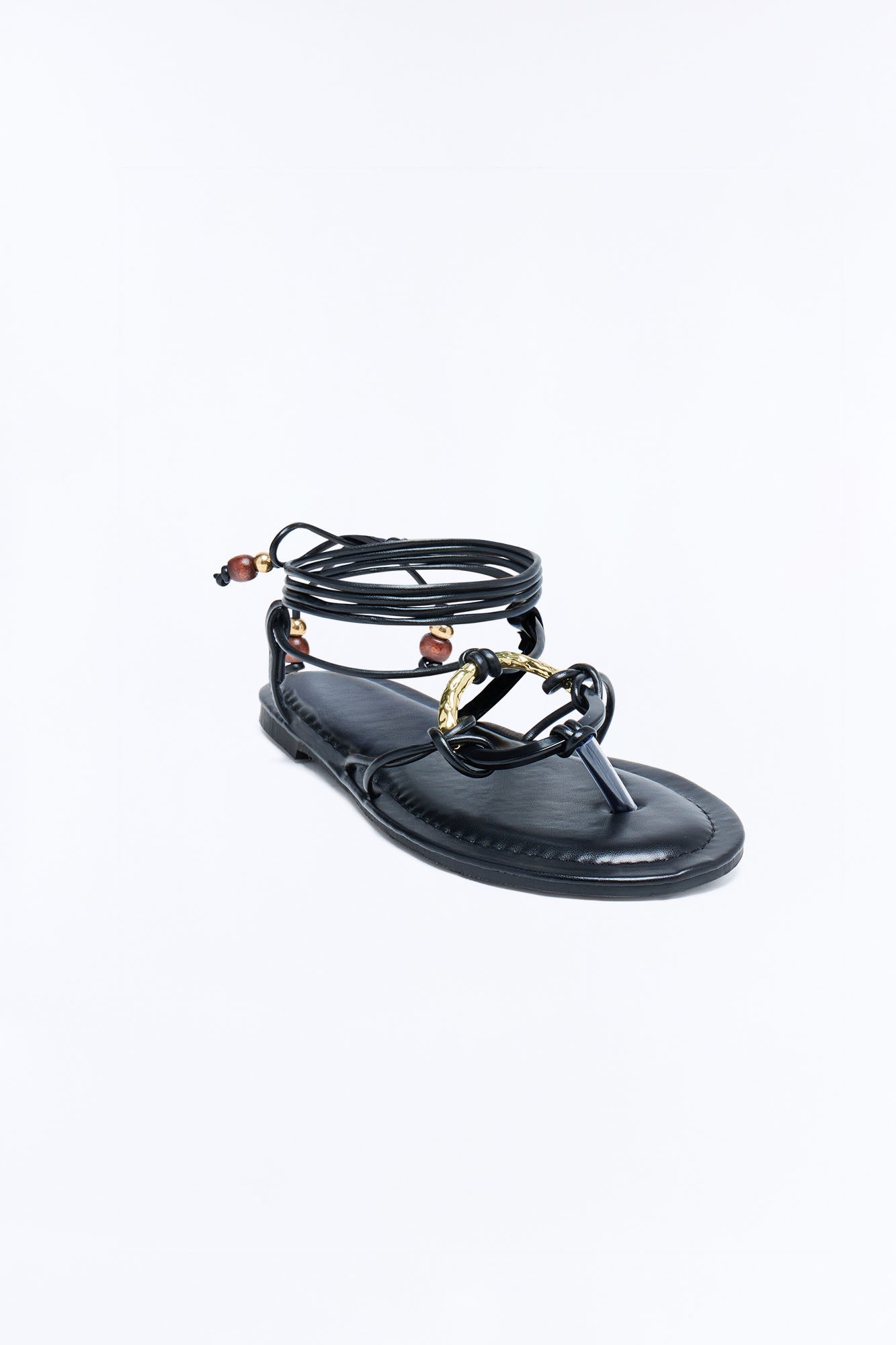 Neosa Wrap Up Sandals - Black