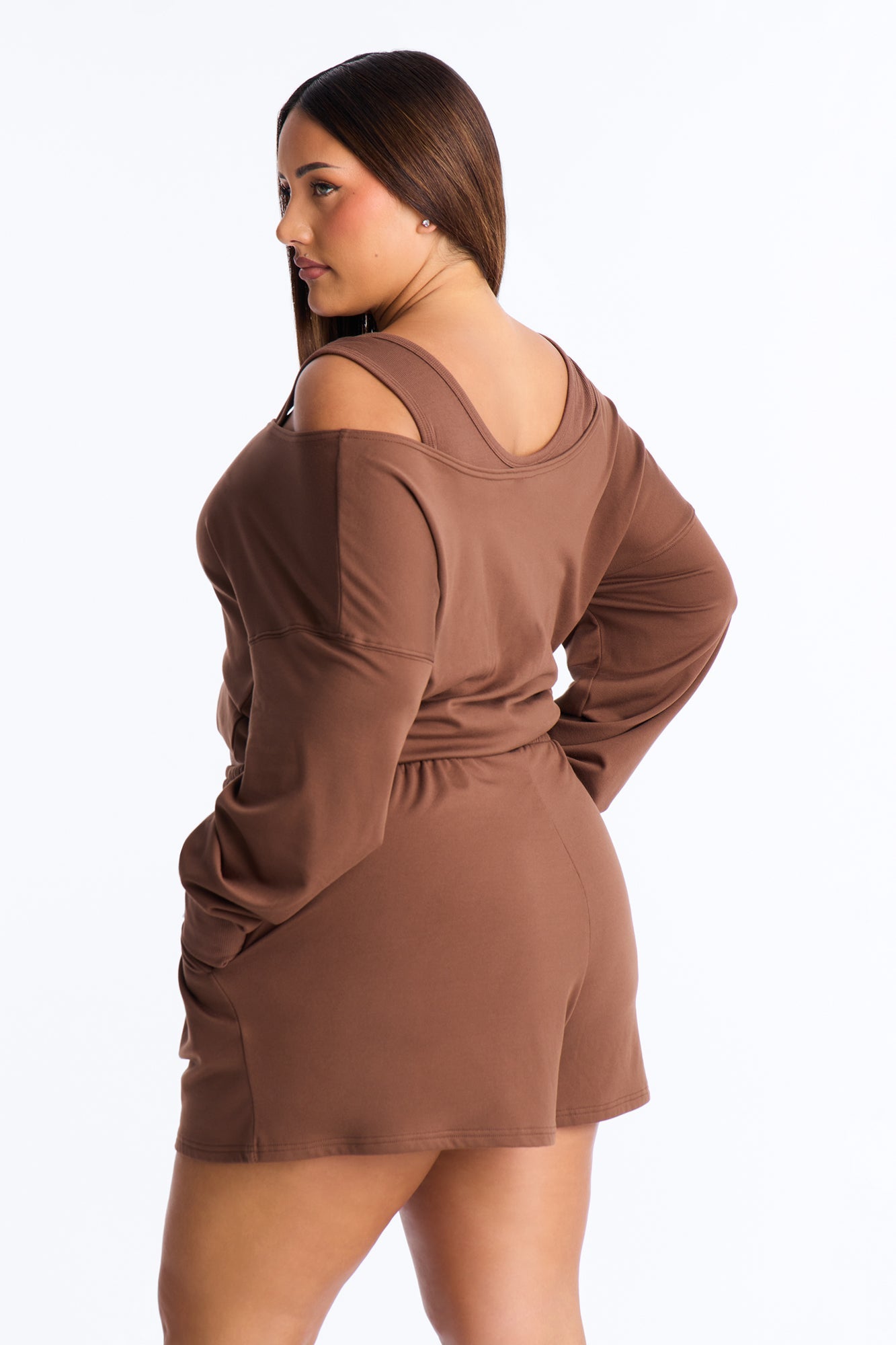 Finley Fleece Short Set - Chocolate