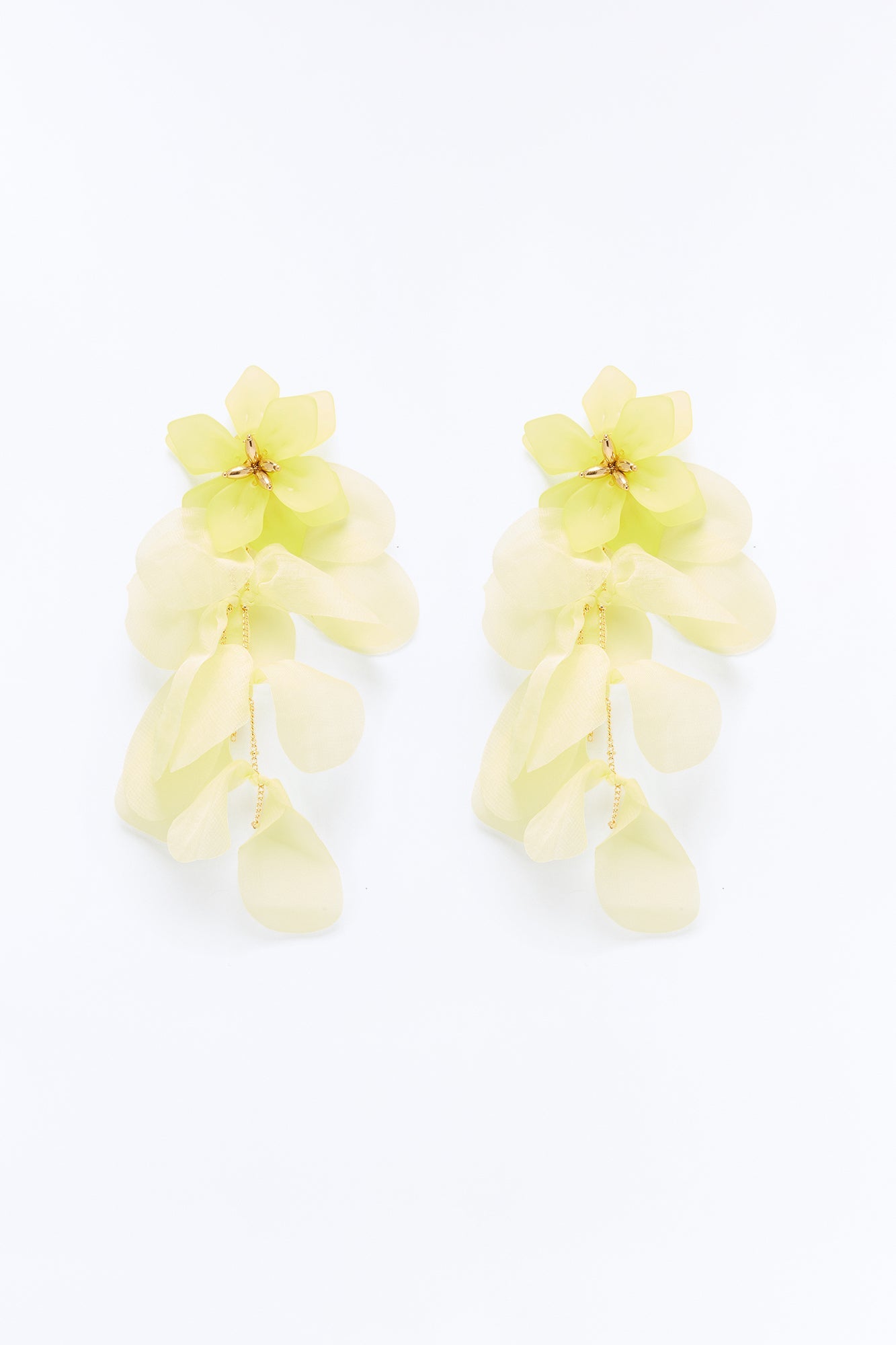 Drippin Rose Earrings - Yellow