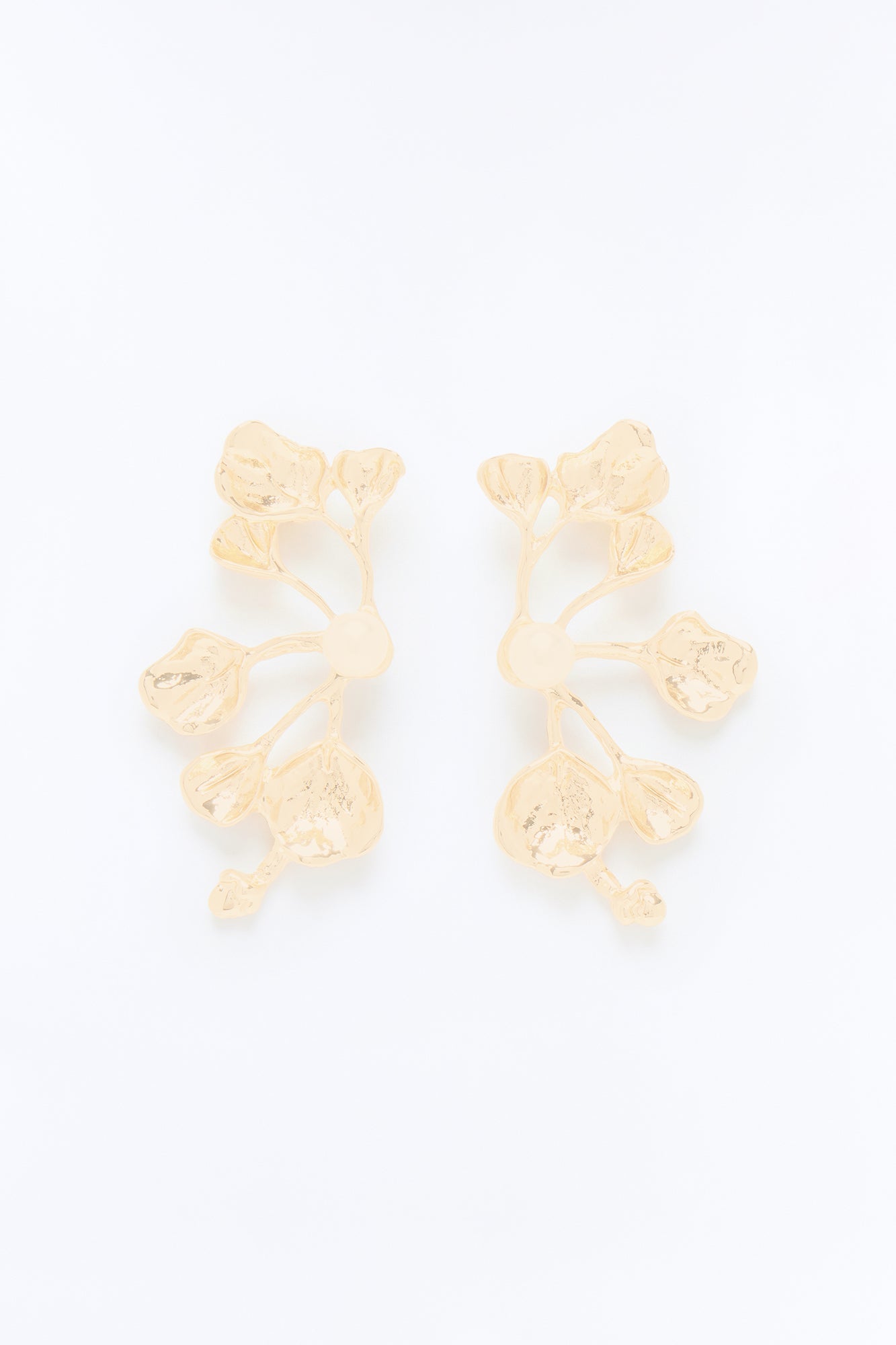 Nappa Vines Drop Earrings - Gold