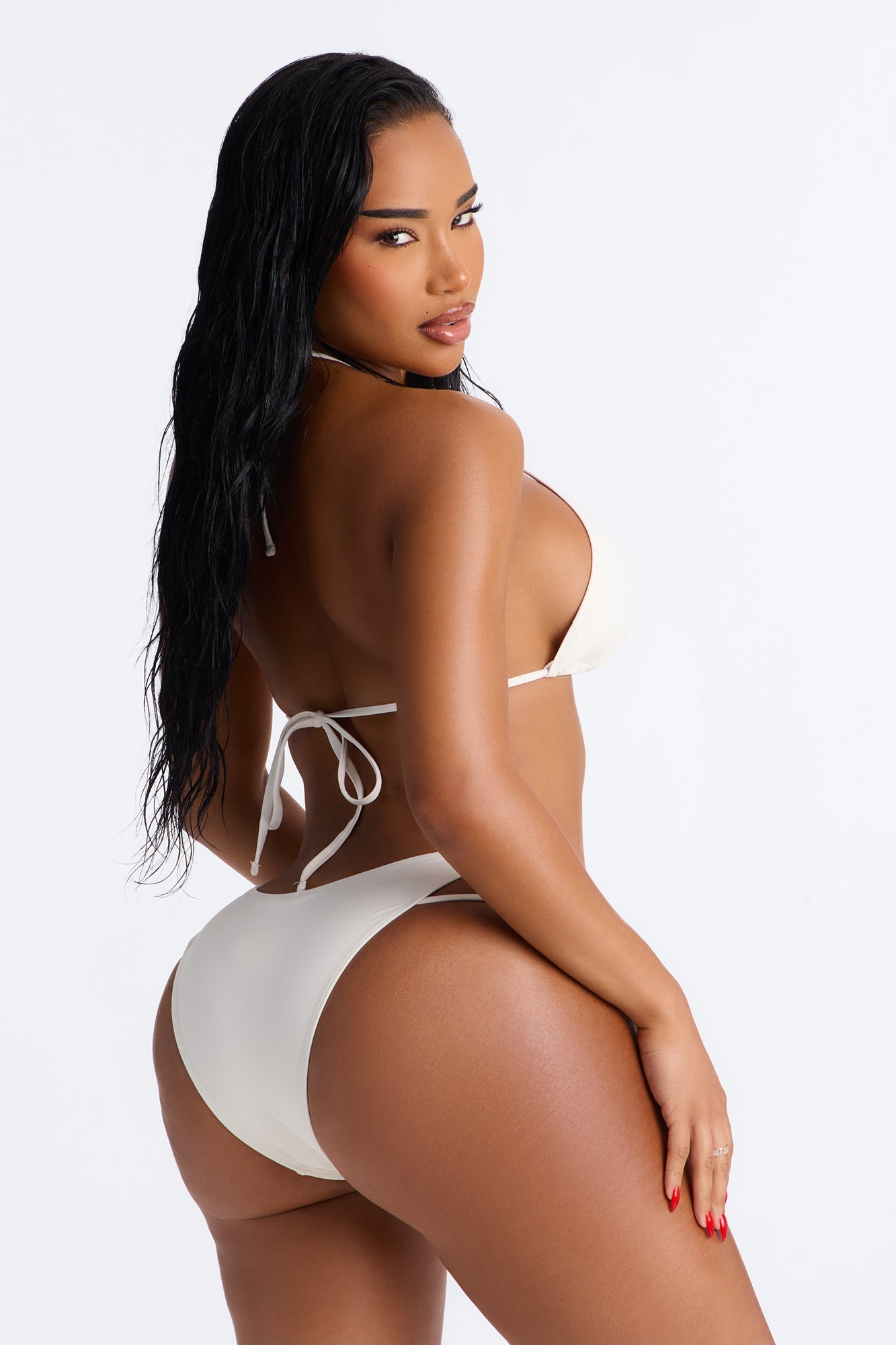 Love Chain 2 Piece Triangle Chain Bikini Set - Ivory