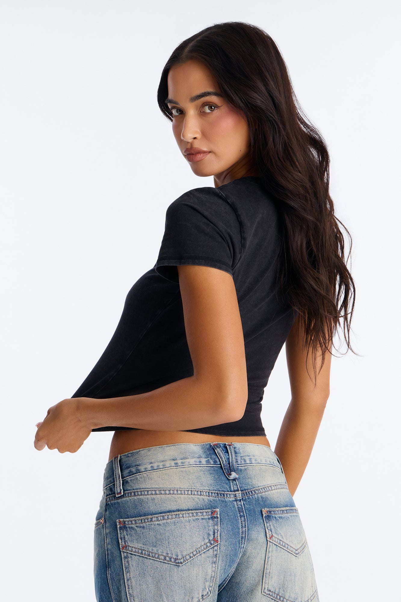 Koko Washed Short Sleeve T-Shirt - Black