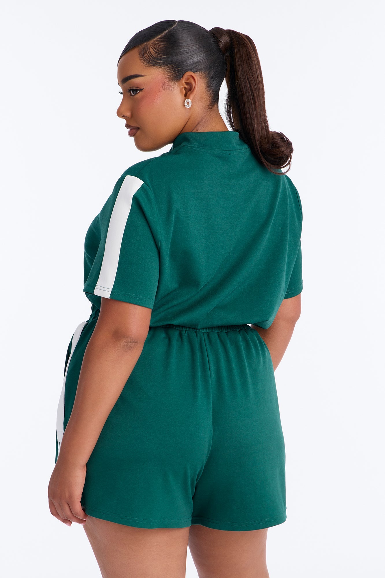 Lianna Short Sleeve Romper - Hunter