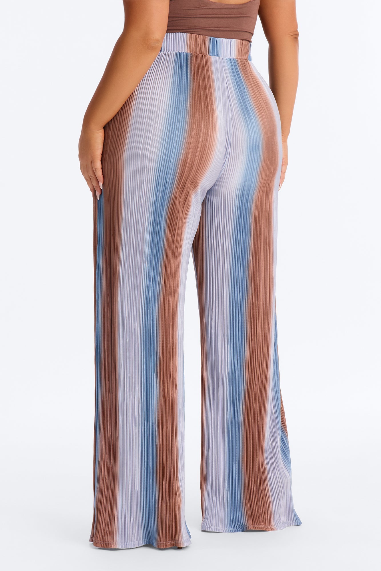 Pure Bliss Printed Plisse Pant - Royal/combo