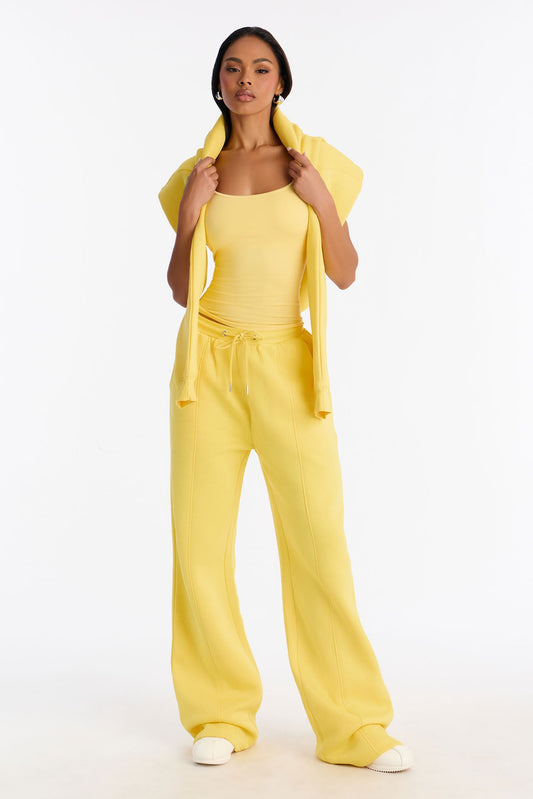 Stole My Ex Boyfriend's Straight Leg Sweatpants - Yellow