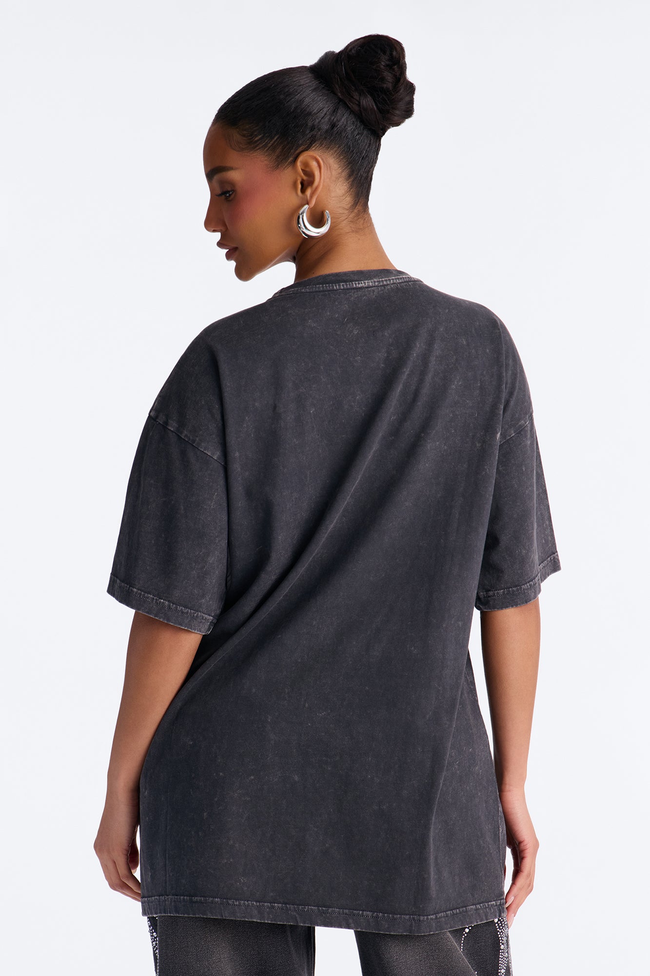 Youngboy Rhinestone Washed Tee - Black Wash