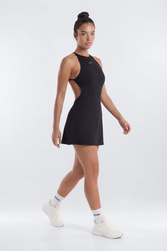 ProStretch™ Open Back Sports Dress - Black Fashion Nova
