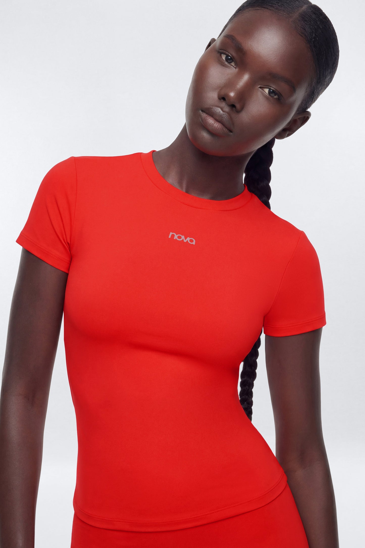 ProStretch™ Short Sleeve Sports Top - Red Fashion Nova