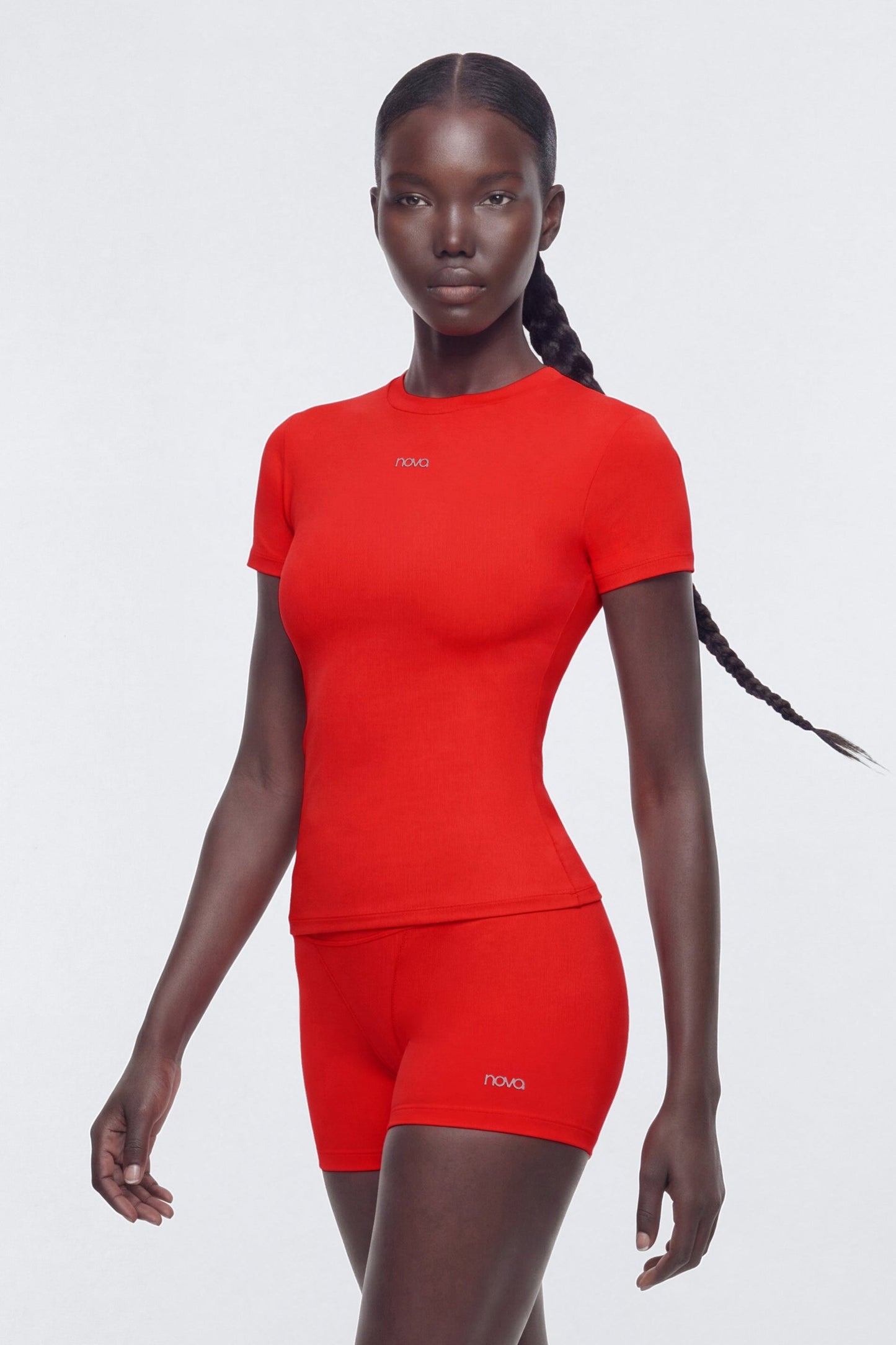 ProStretch™ Short Sleeve Sports Top - Red Fashion Nova