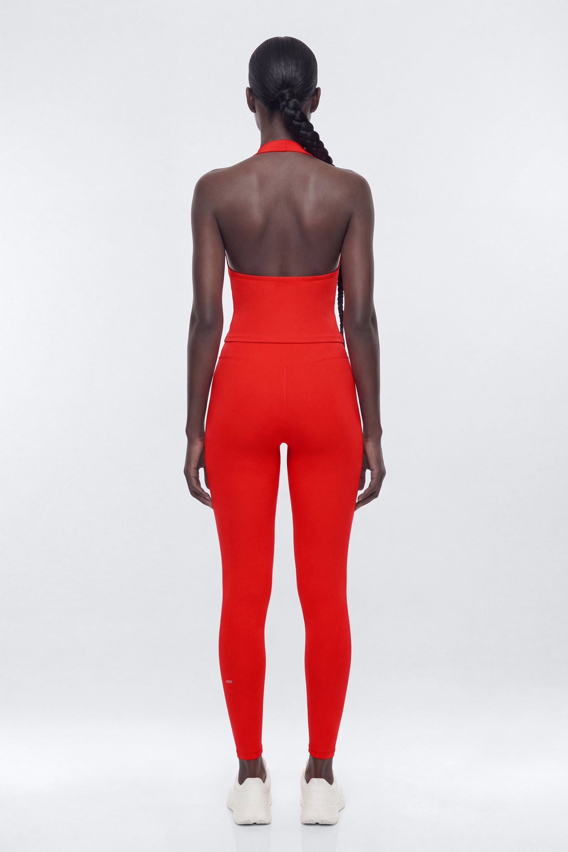 ProStretch™ V Neck Sports Halter Top - Red Fashion Nova
