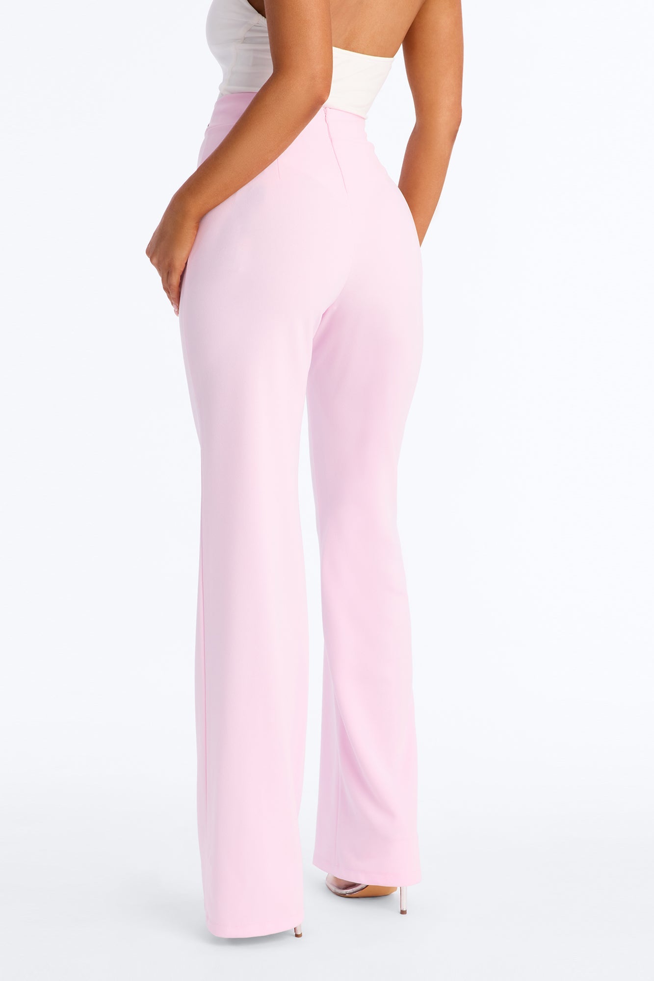 Victoria High Waisted Dress Pants - Light Pink