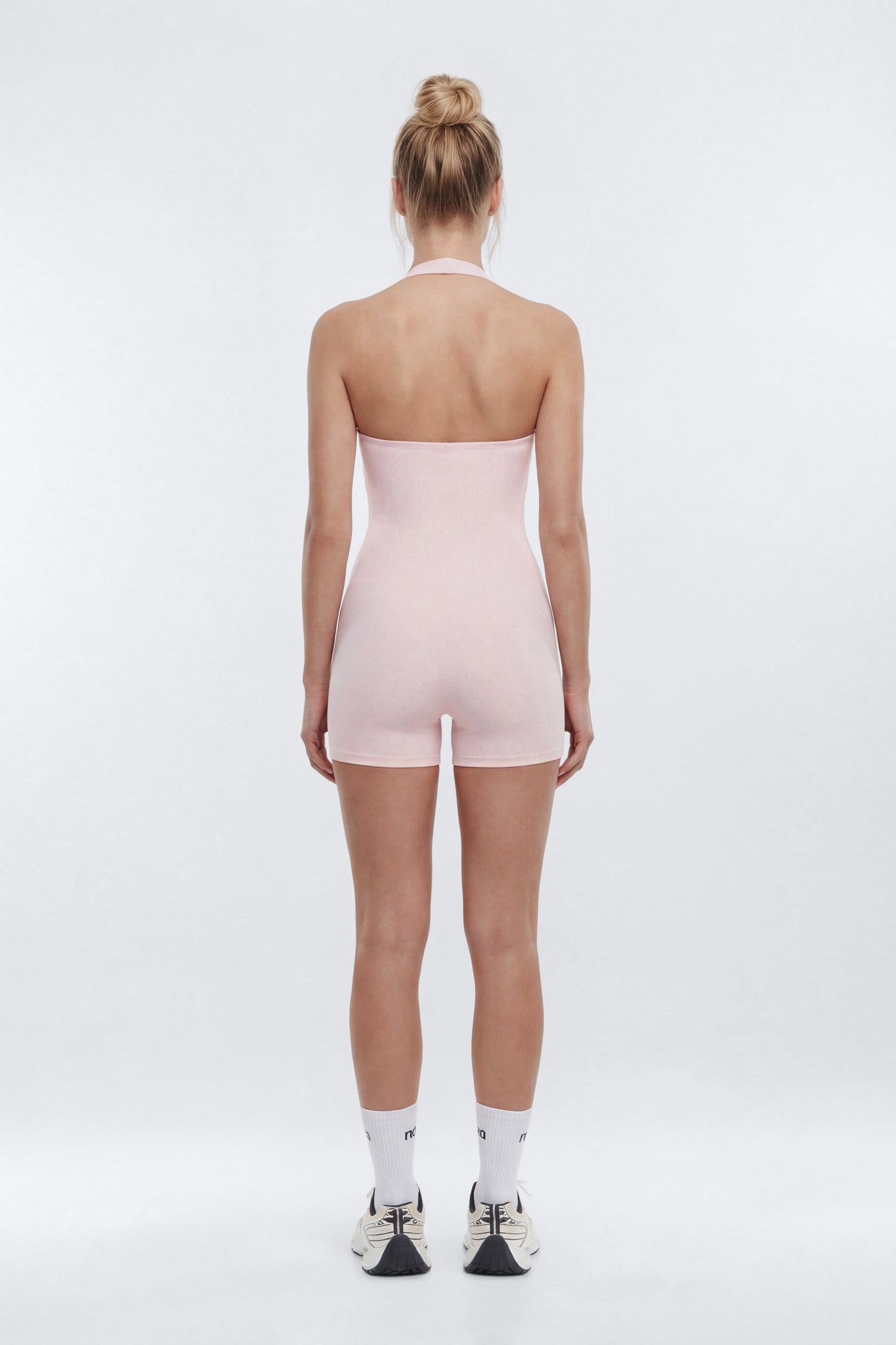 CloudForm™ 3″ Halter Romper - Pink Fashion Nova