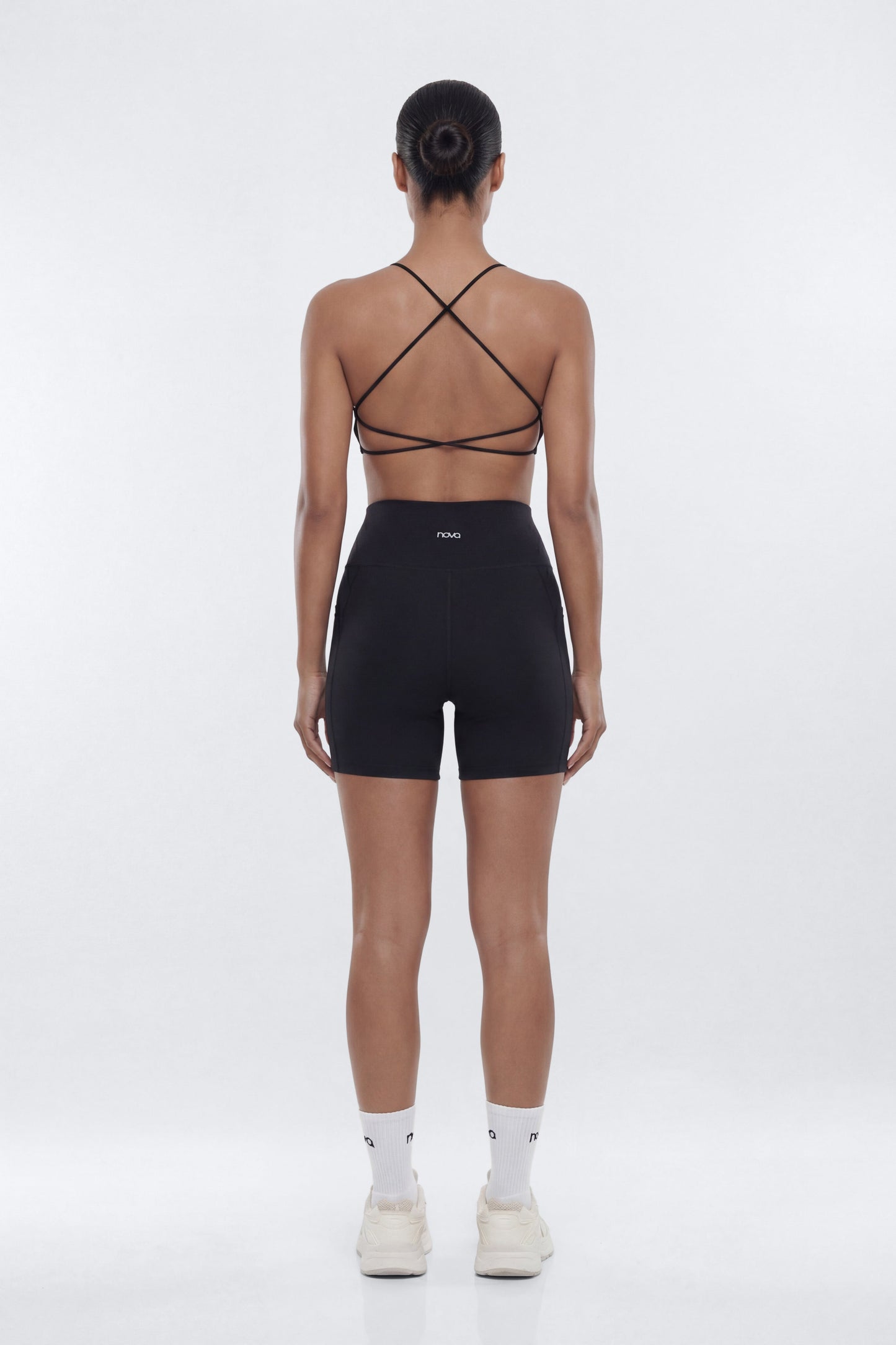 CloudForm™ High Waist 5″ Side Pocket Biker Short - Black Fashion Nova