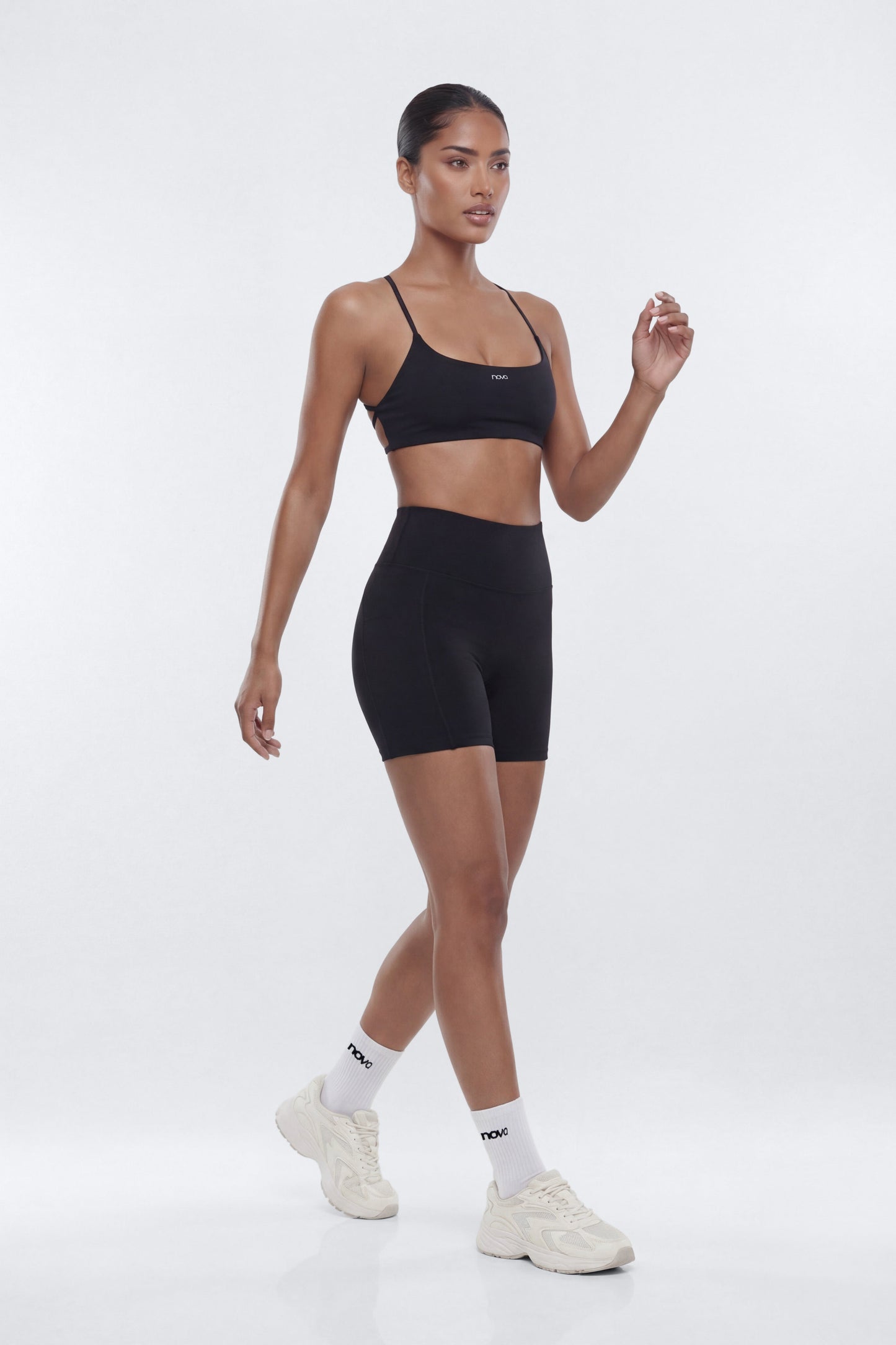 CloudForm™ High Waist 5″ Side Pocket Biker Short - Black Fashion Nova