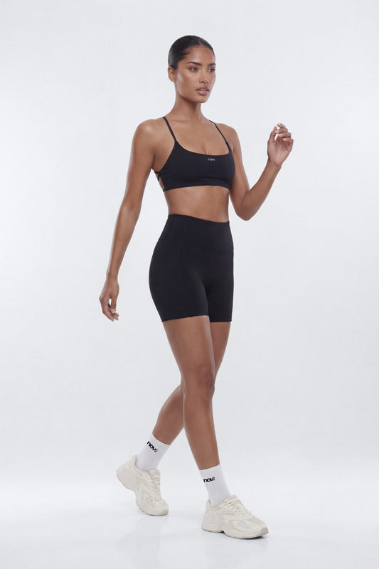 CloudForm™ High Waist 5″ Side Pocket Biker Short - Black Fashion Nova