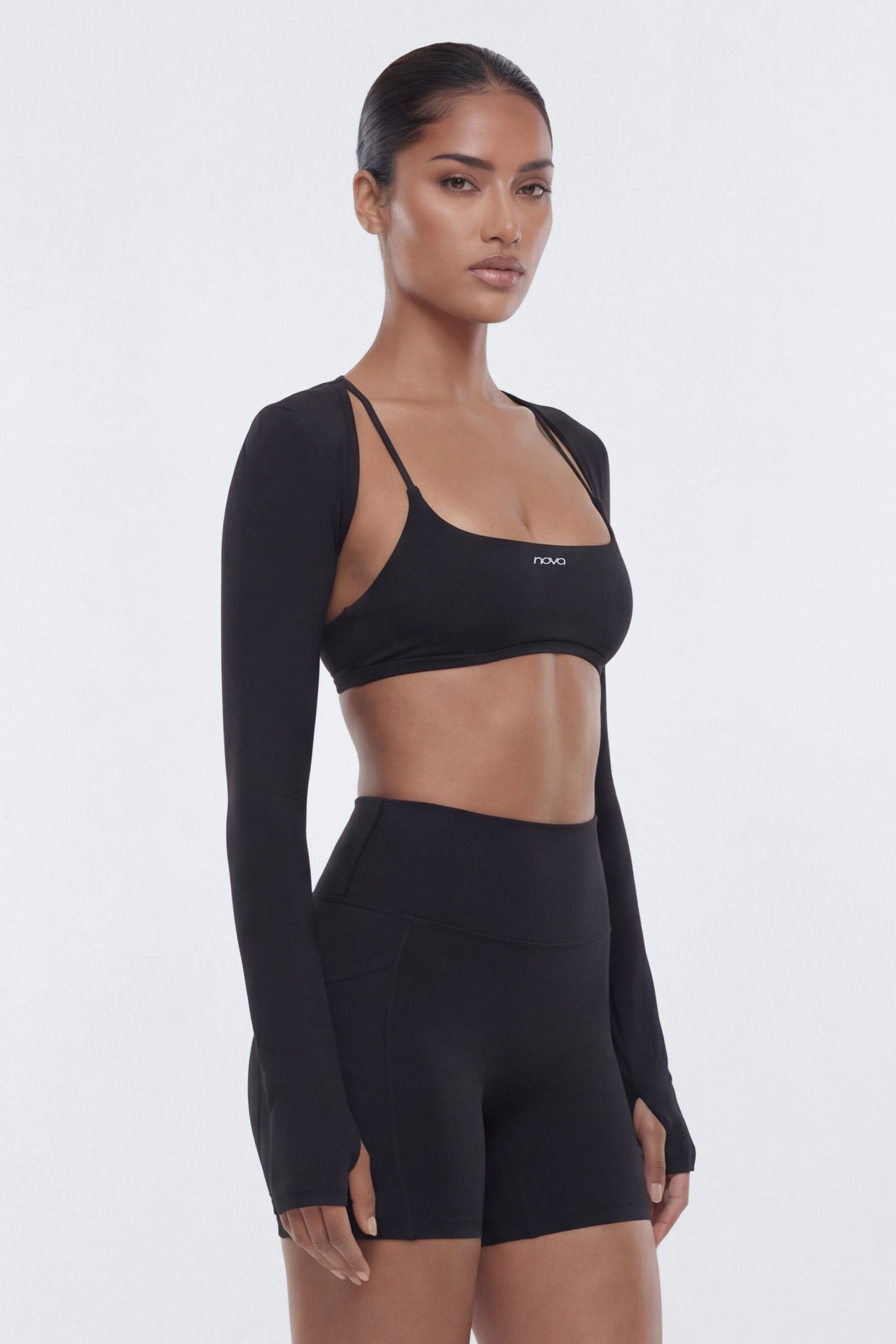 CloudForm™ Long Sleeve Shrug - Black Fashion Nova