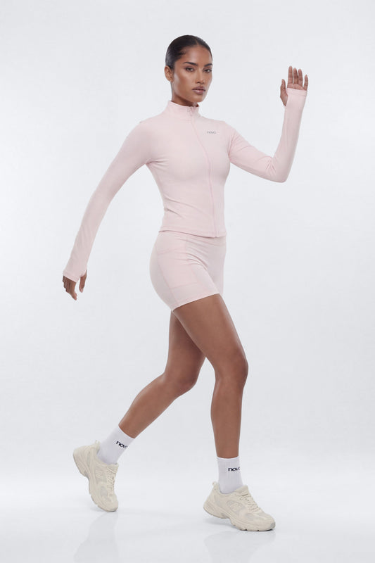 CloudForm™ High Waist 5″ Side Pocket Biker Short - Pink Fashion Nova