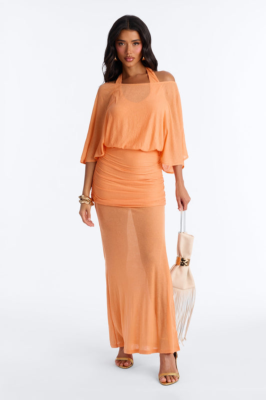 Softly Stunning Maxi Dress - Orange