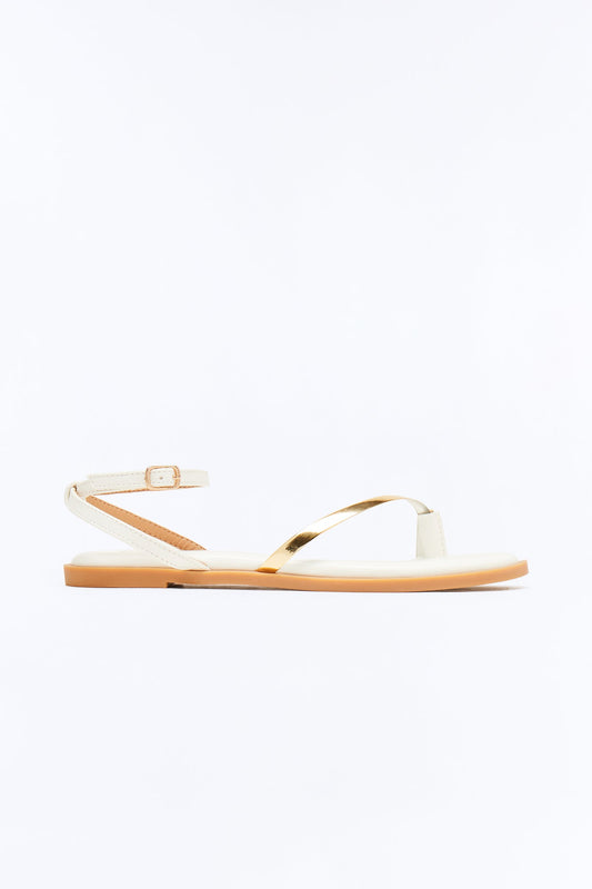 Landon Toe Ring Sandals - White