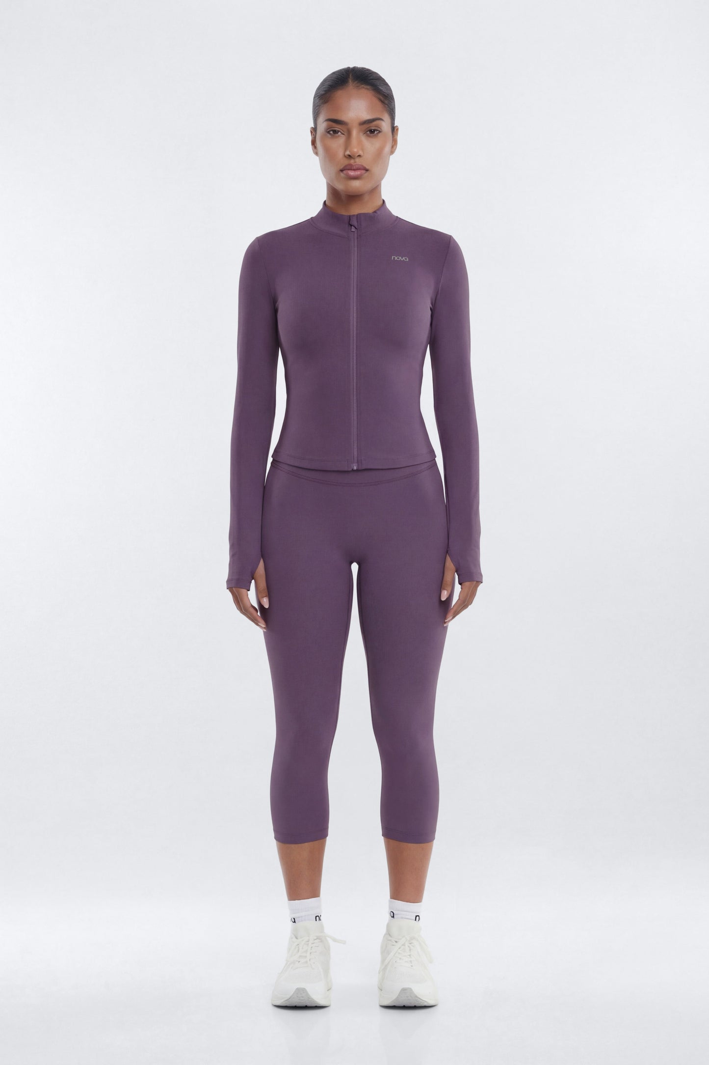 CloudForm™ Long Sleeve Full Zip Jacket - Iris Fashion Nova