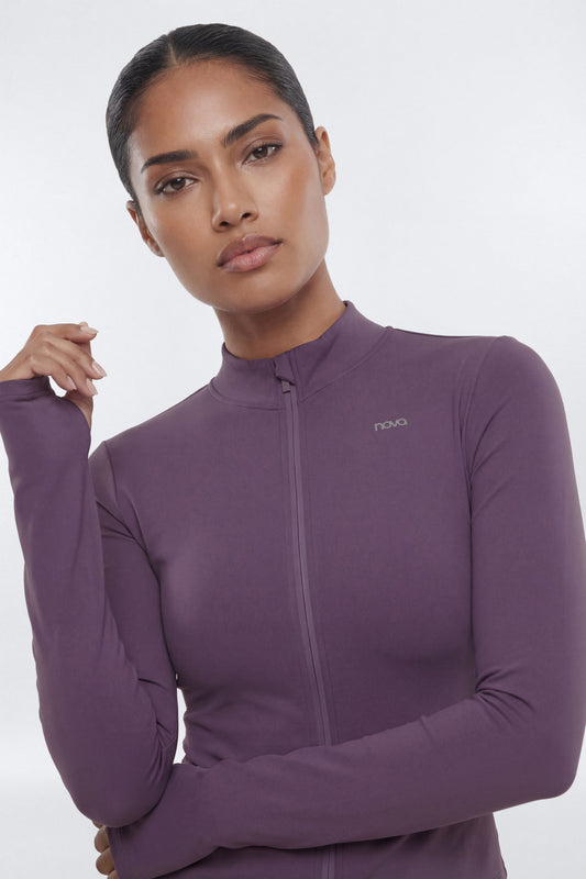 CloudForm™ Long Sleeve Full Zip Jacket - Iris Fashion Nova