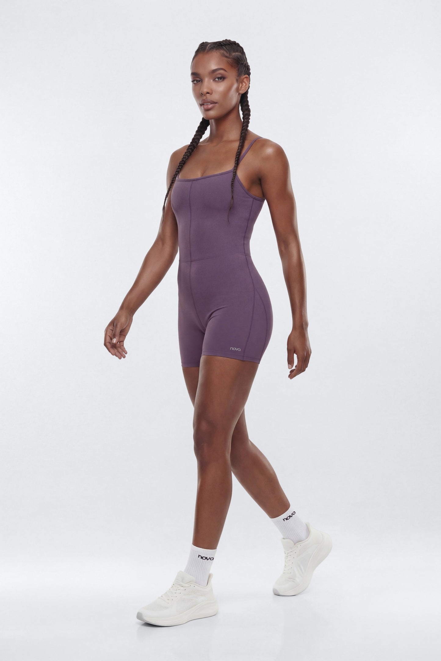 CloudForm™ 3″ Spaghetti Strap Romper - Iris Fashion Nova