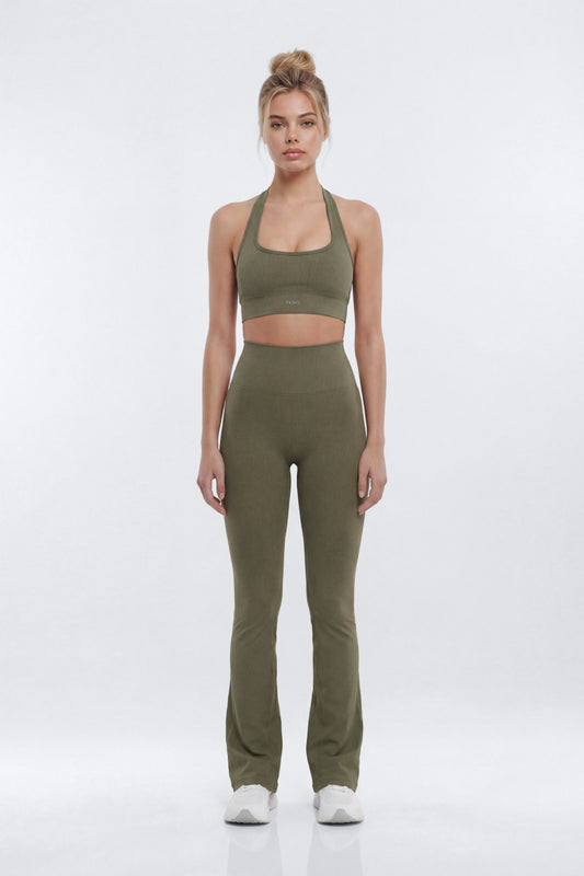SeamlessLift™ 32″ High Rise Flare Legging - Moss Fashion Nova