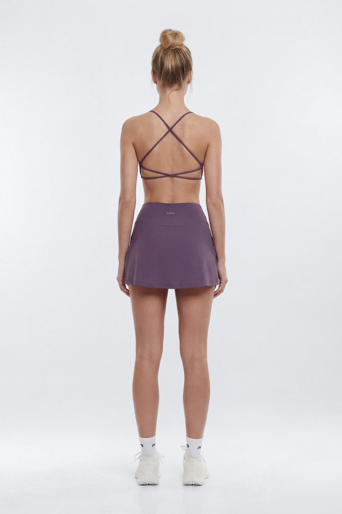 CloudForm™ Front Wrap Sports Mini Skort - Iris Fashion Nova