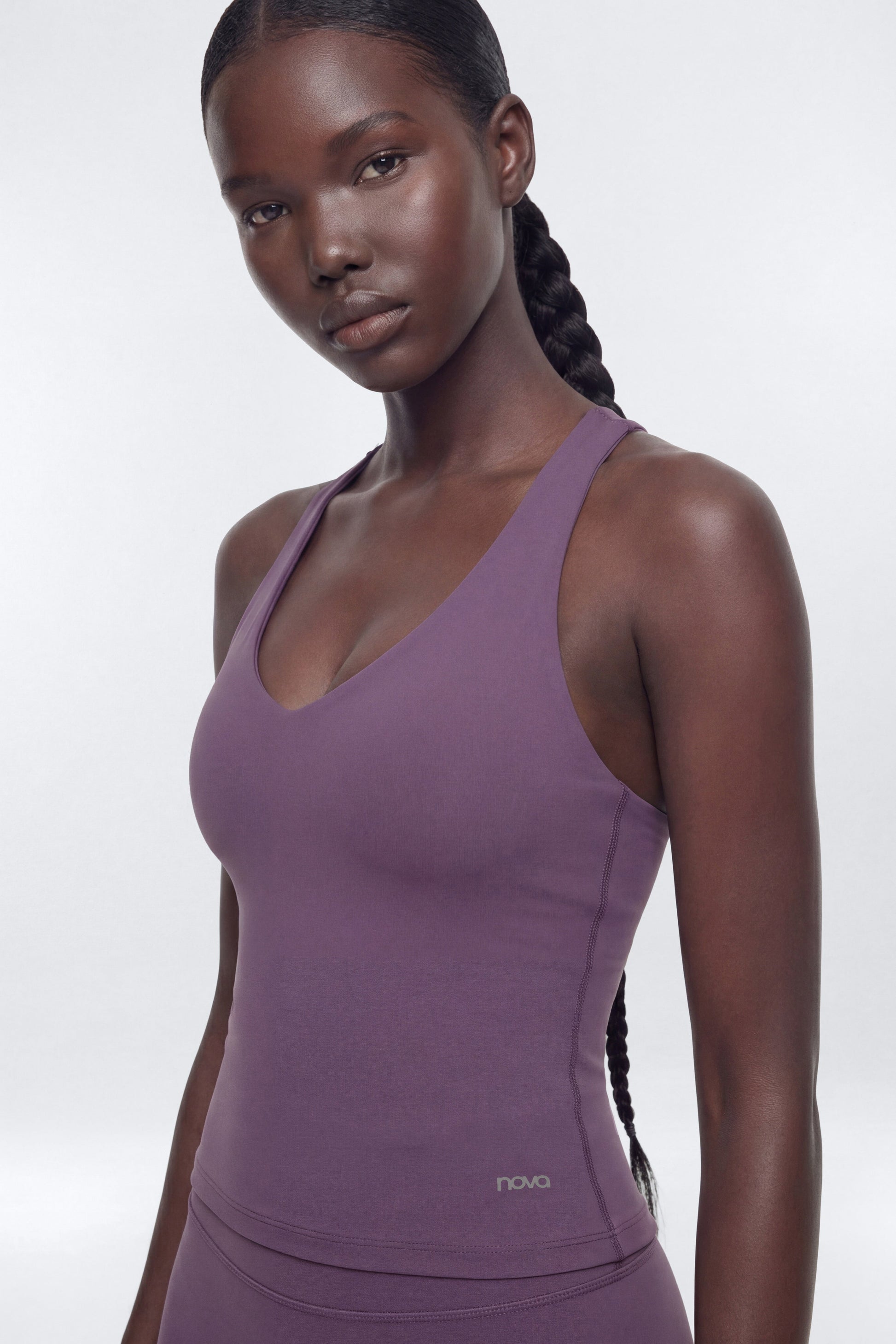 CloudForm™ Racer Back Sports Top - Iris Fashion Nova