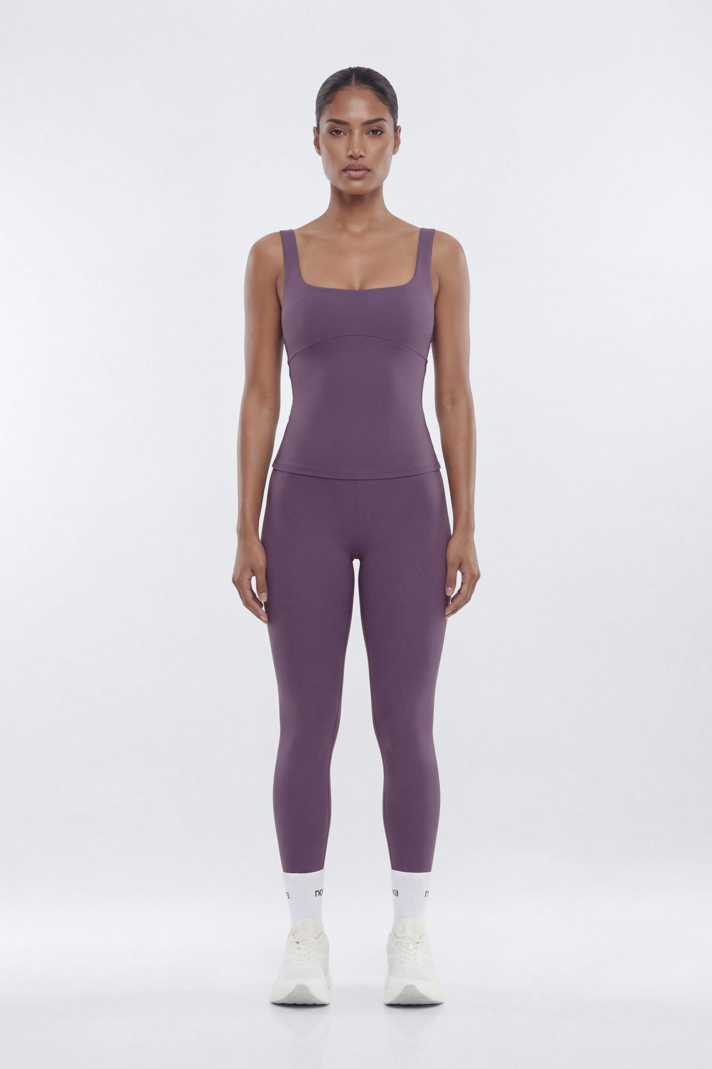 CloudForm™ Cut Out Back Sport Tank - Iris Fashion Nova