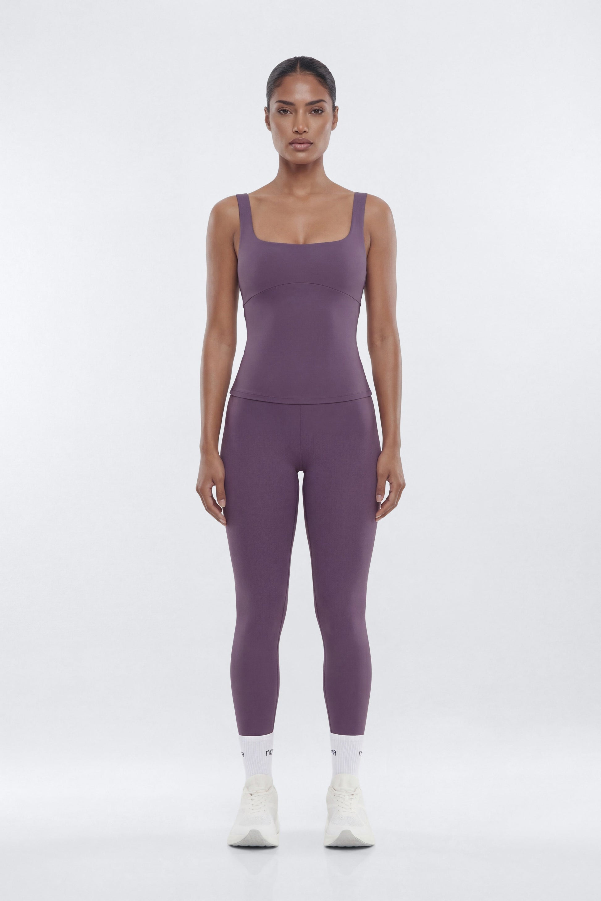 CloudForm™ Cut Out Back Sport Tank - Iris Fashion Nova