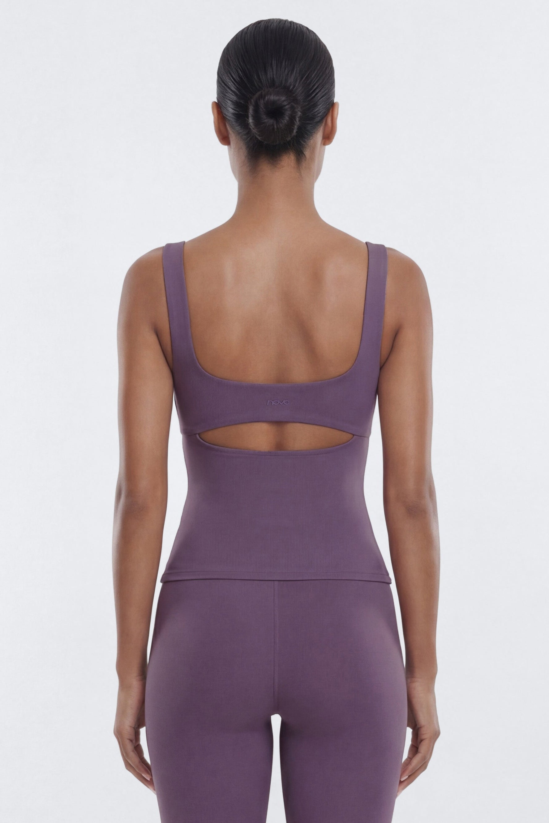 CloudForm™ Cut Out Back Sport Tank - Iris Fashion Nova