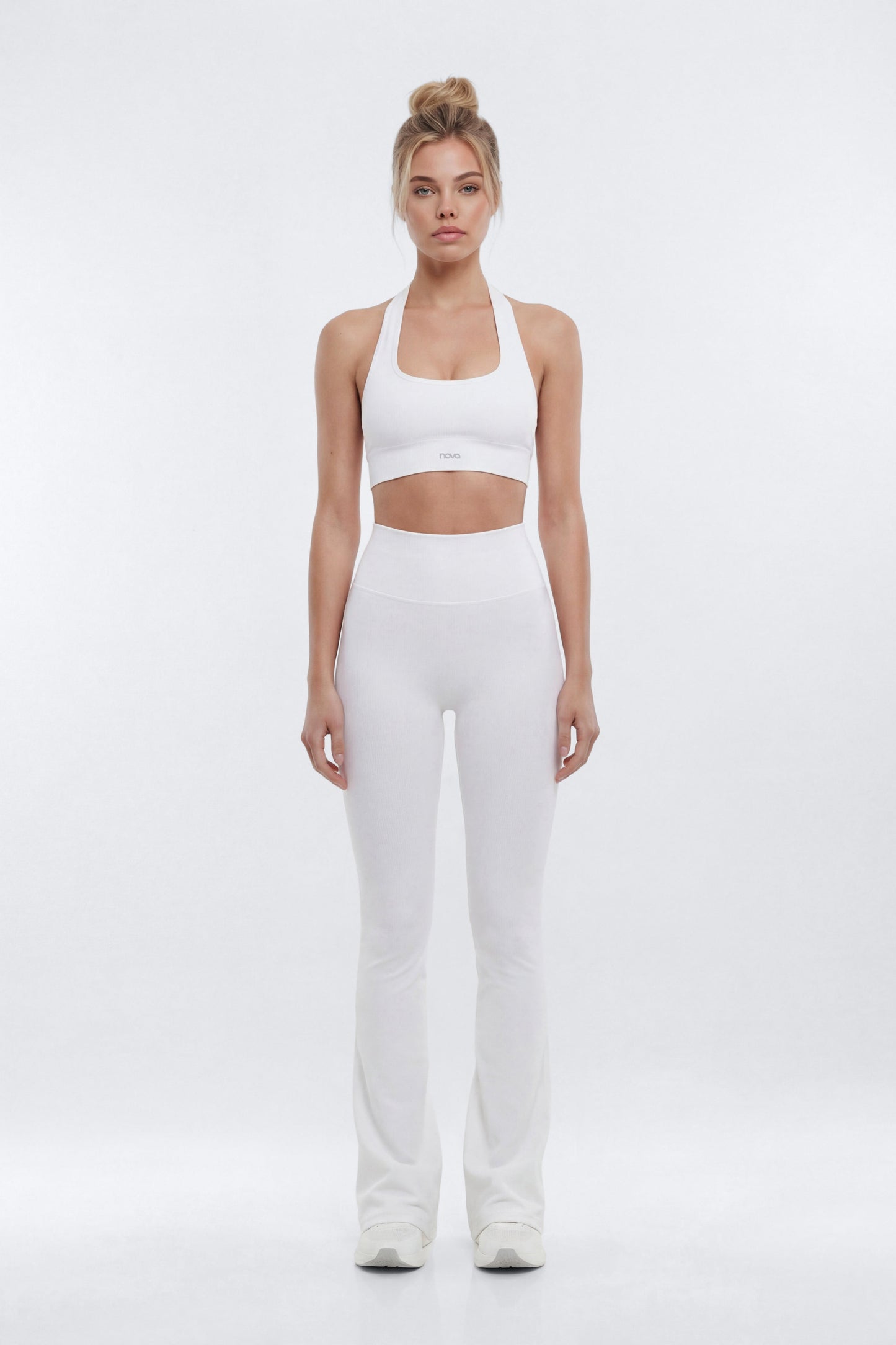 SeamlessLift™ 32″ High Rise Flare Legging - Bright White Fashion Nova