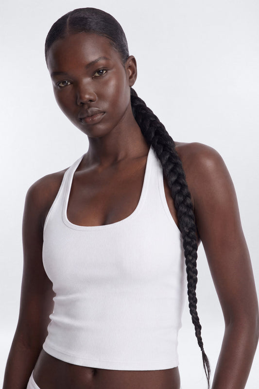 SeamlessLift™ Scoop Neck Racerback Active Tank - Bright White Fashion Nova