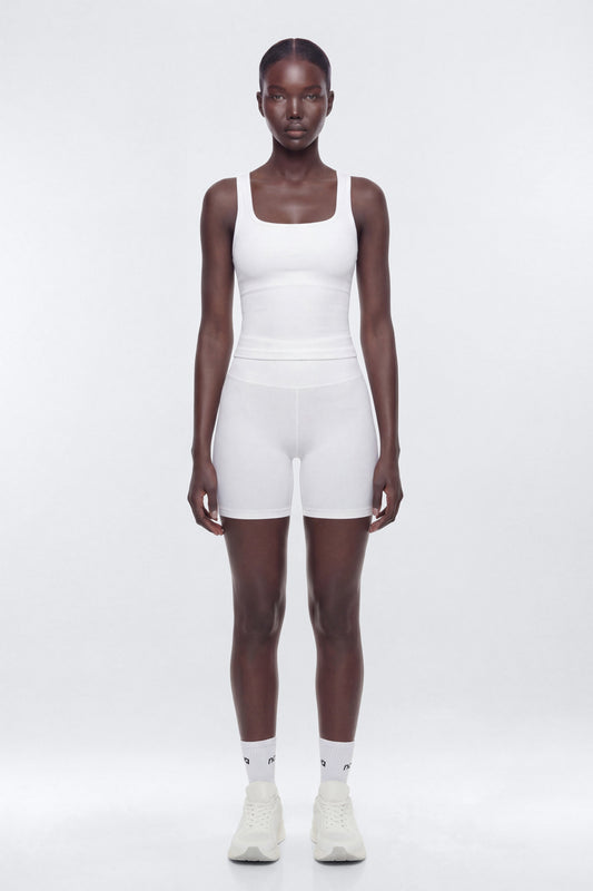 SeamlessLift™ 5″ High Rise Biker Short - Bright White Fashion Nova